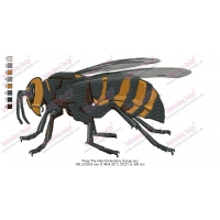 Wasp The Killer Embroidery Design